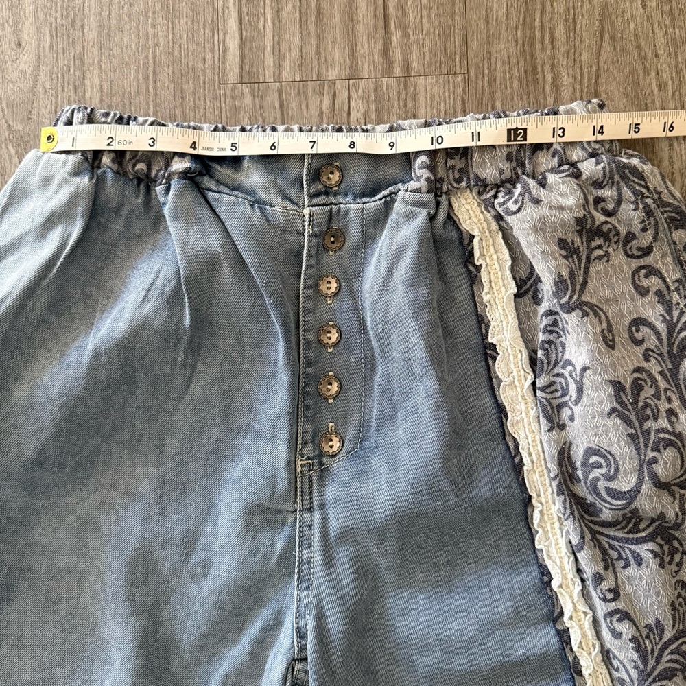 POL Patchwork Patchwork Denim Joggers NWOT - image 8